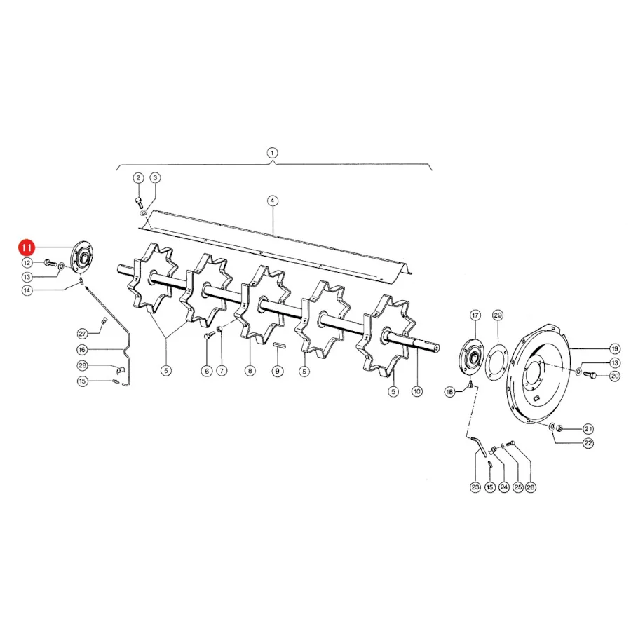 JAG - 688482.01 - Lager mit Gehäuse der Wurfwellenwelle Claas