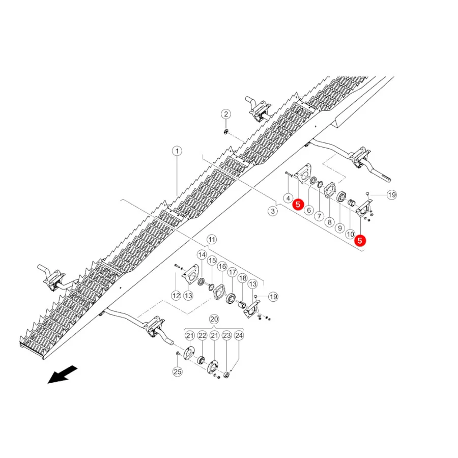 JAG - 726980.00 - Wellenlagerhalterung Claas