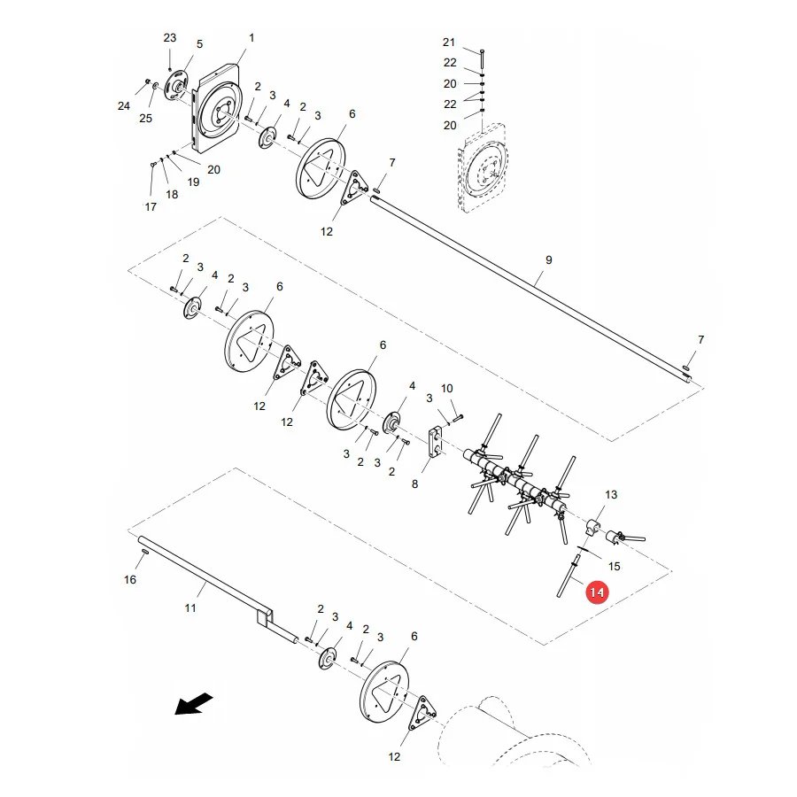 JAG - 84000121.00 - Fendt Massey Ferguson Laverda Einzugsschneckenfinger LA322823000