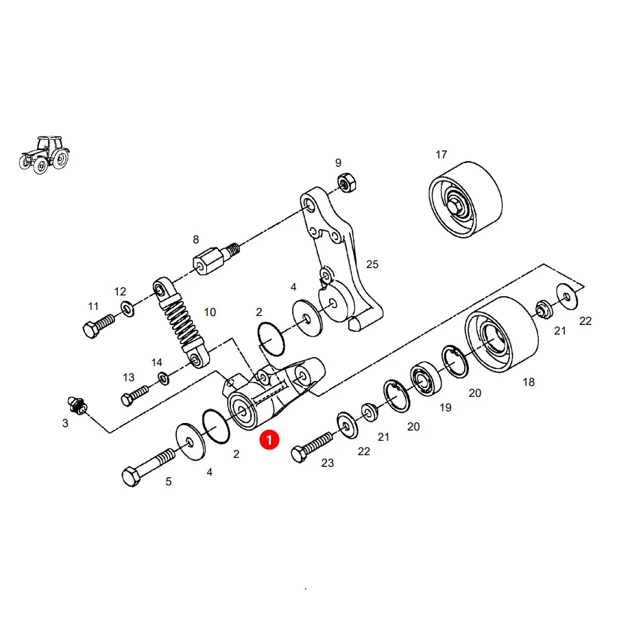 JAG - 916200040120.01 - Fendt Spannrollenhebel