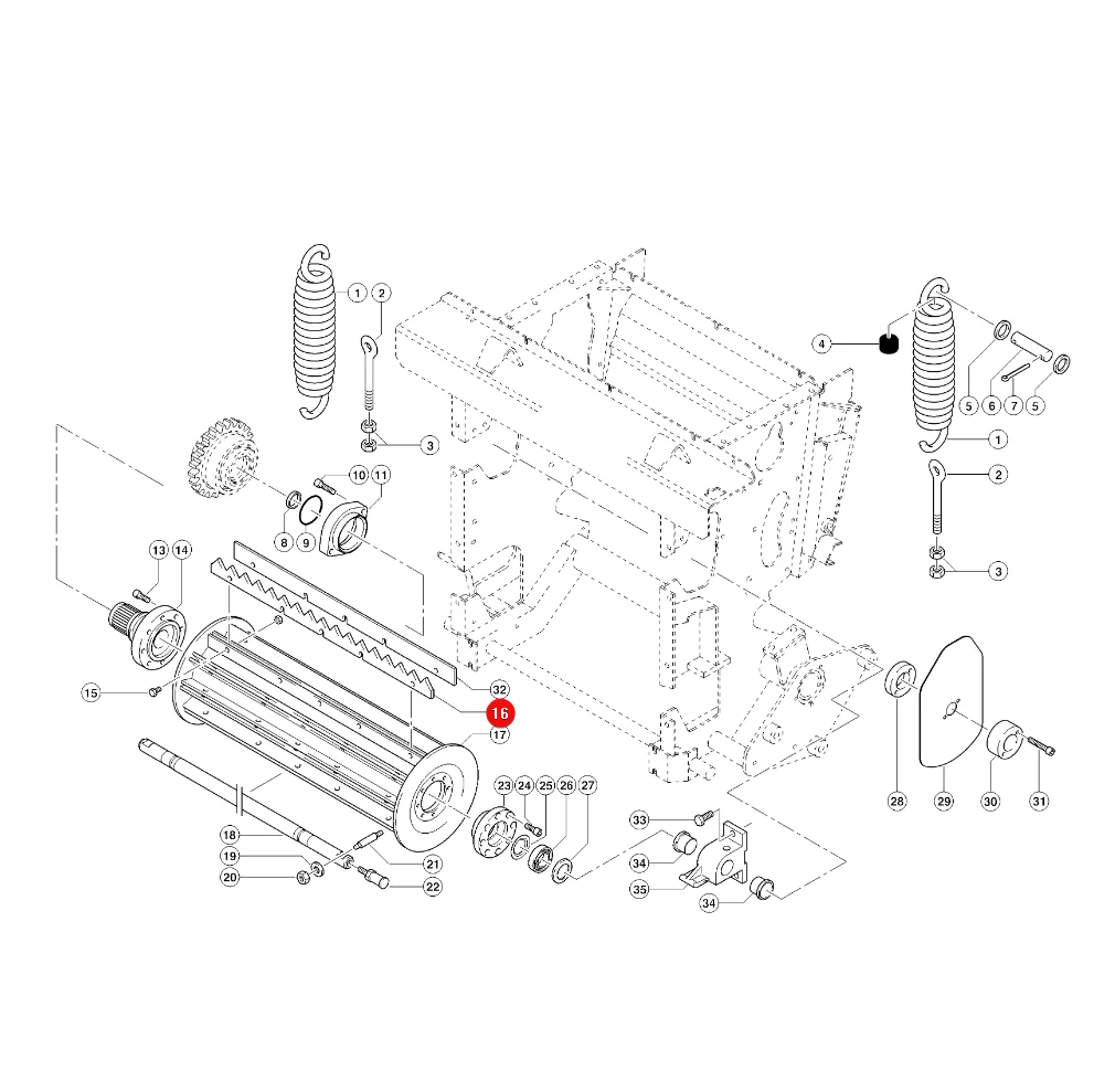JAG - 987978.01 - Claas Oberwalzen-Zahnleiste