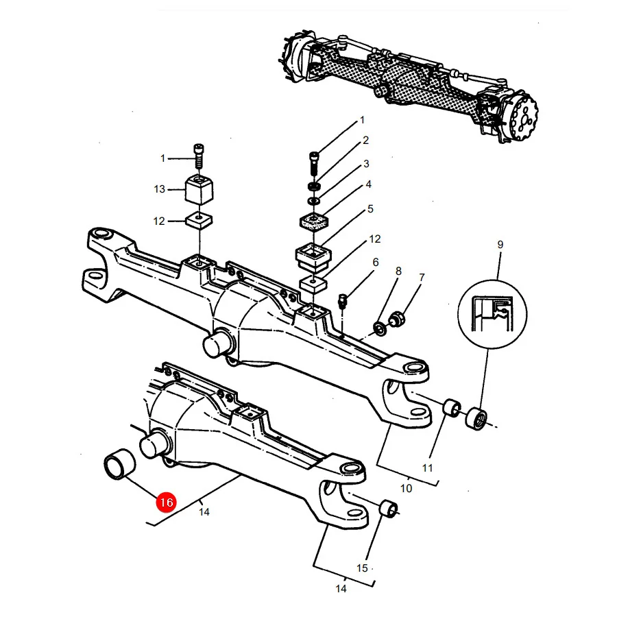 JAG - B38811.02 - Vorderachsbuchse Massey Ferguson