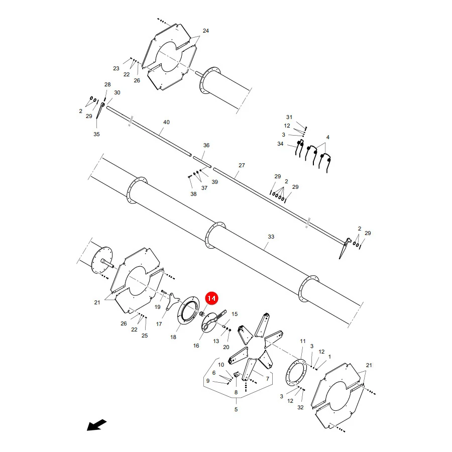 JAG - D28660005.01 - Massey Ferguson Haspelwalze