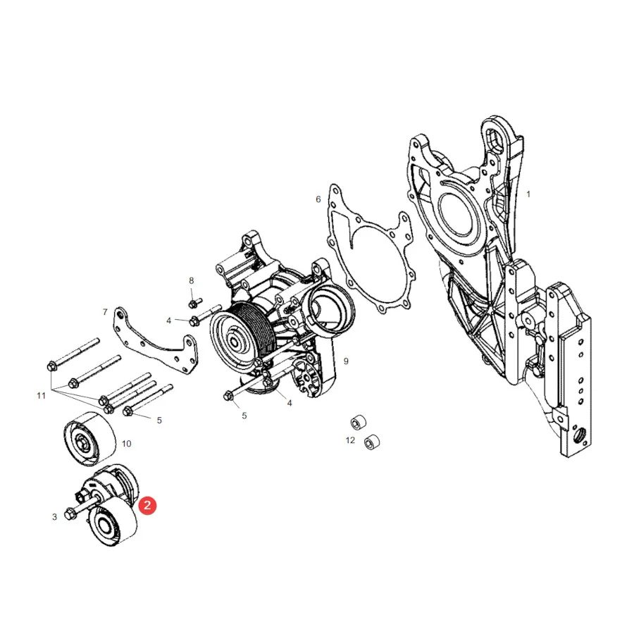 JAG - F934201040230.01 - Fendt D70 Wasserpumpen-Spannrolle F934201040290