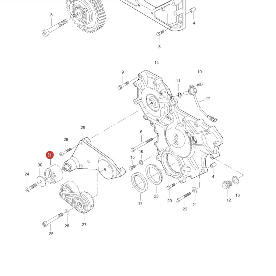 JAG - V836866321.01 - Spannrollenspanner für Keilriemen Massey Ferguson