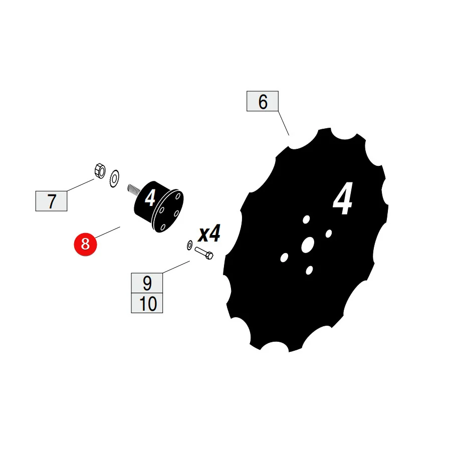 Mandam - 08-02-0591 - 4-Loch-Nabenscheibe