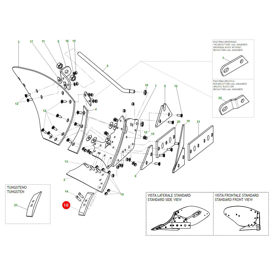 Maschio Gaspardo - A52000200R - Rechter Meißel