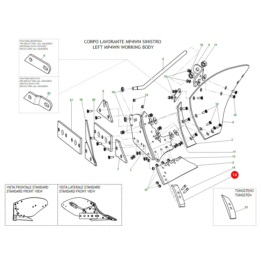 Maschio Gaspardo - A52000210R - Linker Meißel