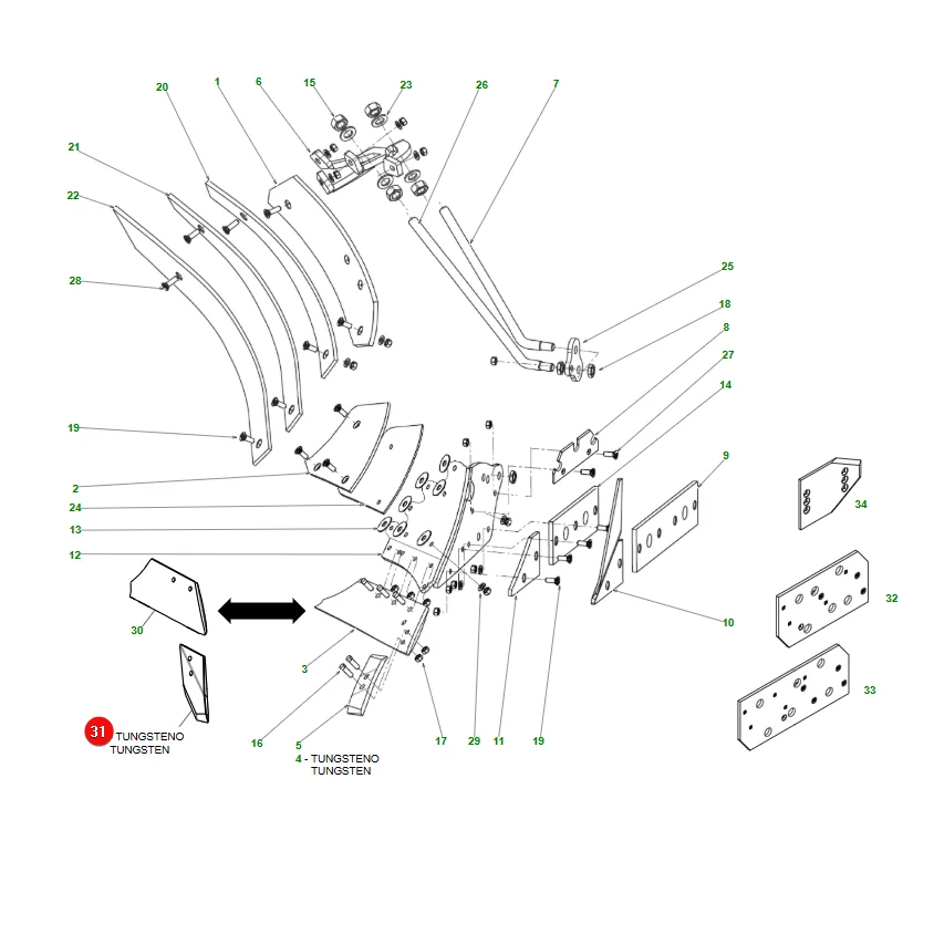 Maschio Gaspardo - A52000300R - Rechter Meißel