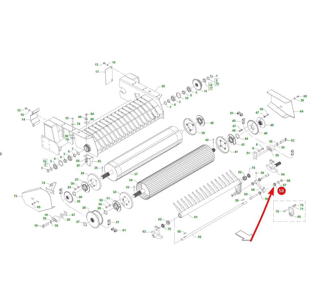 Maschio Gaspardo - B02500002R - Buchse