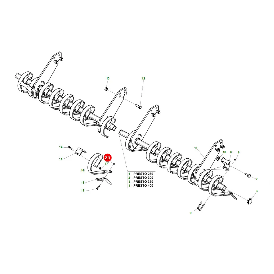 Maschio Gaspardo - F01200293R - Mutter für Meißel/Pflug
