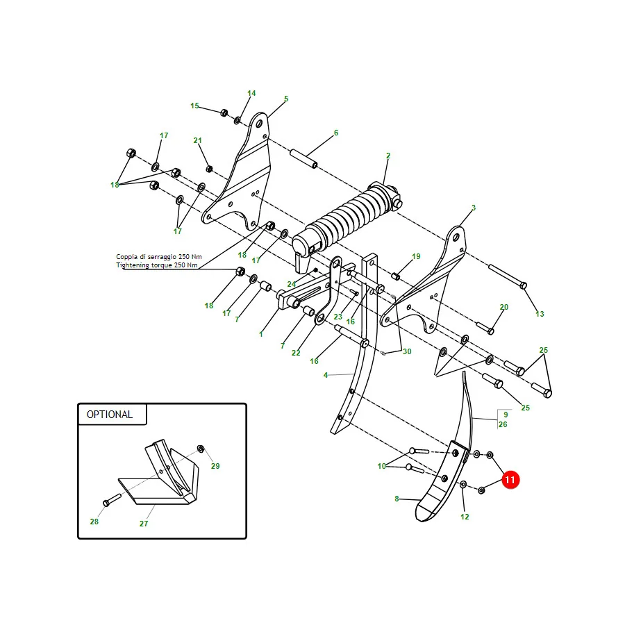 Maschio Gaspardo - F01260060R - Mutter M12