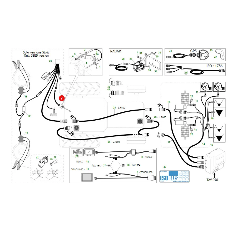 Maschio Gaspardo - F05010157R - Wegsensor L=1300