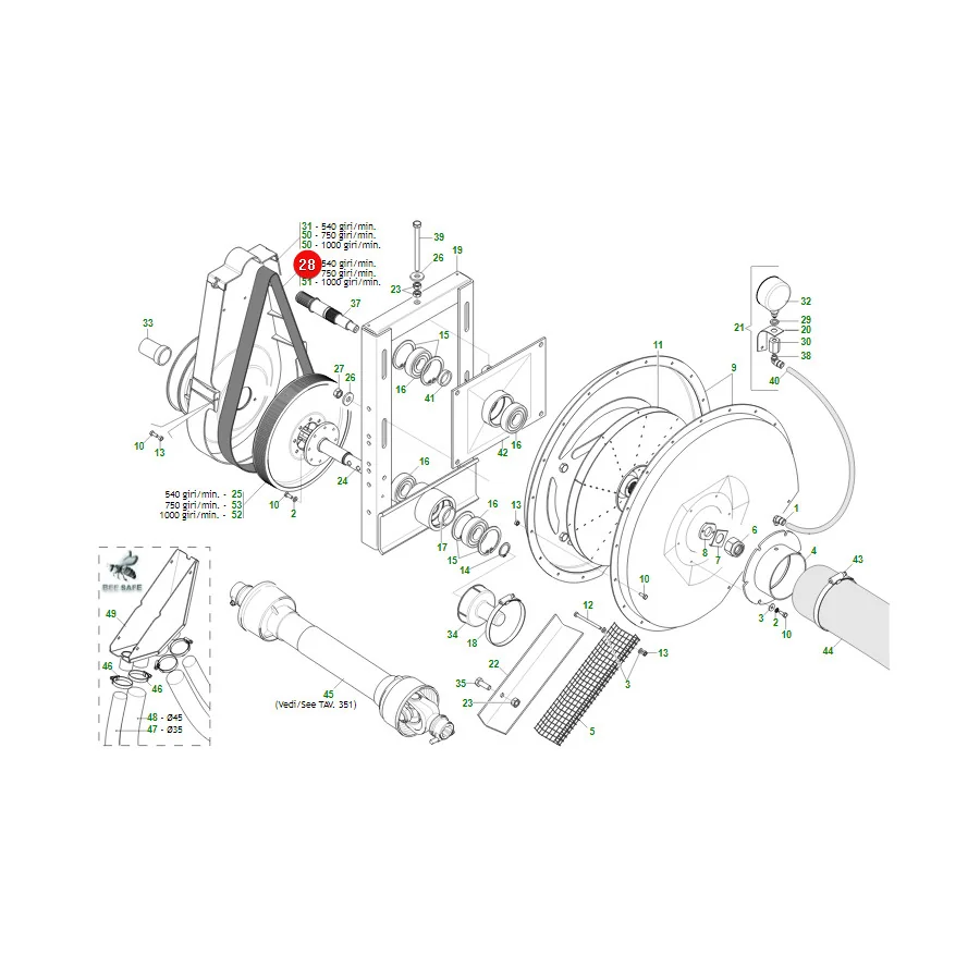 Maschio Gaspardo - F06010160R - Keilrippenriemen Turbine 1287