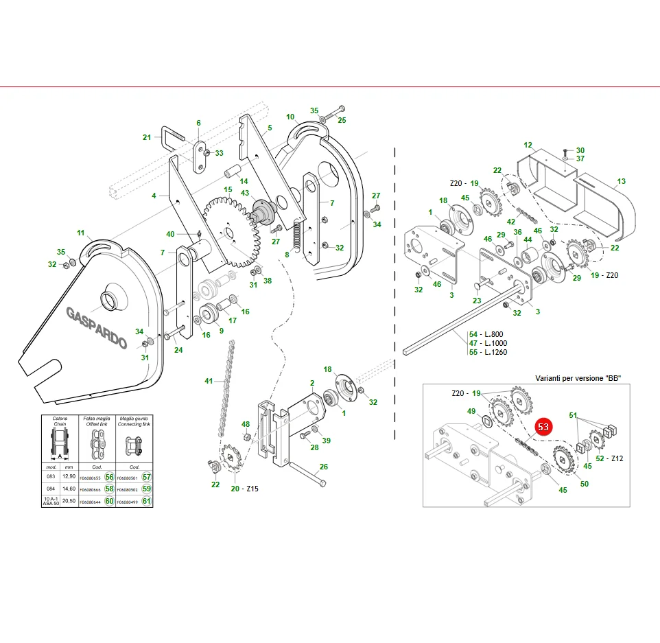 Maschio Gaspardo - F06080197R - Kette