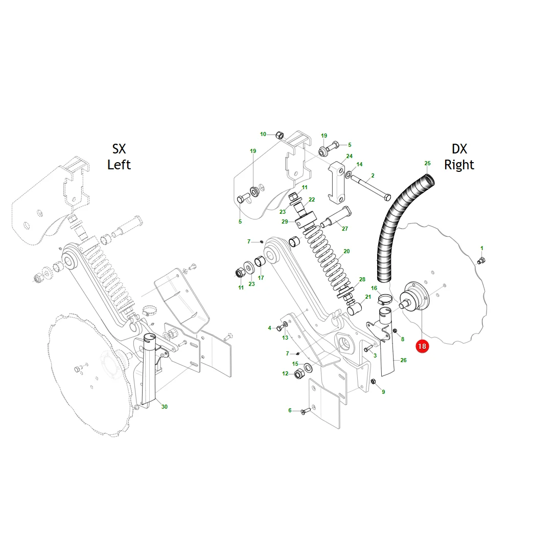 Maschio Gaspardo - F06160015R - Nabe mit Lager