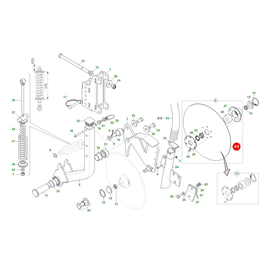 Maschio Gaspardo - G13825091R - Dünger-Säschartenscheibe 373
