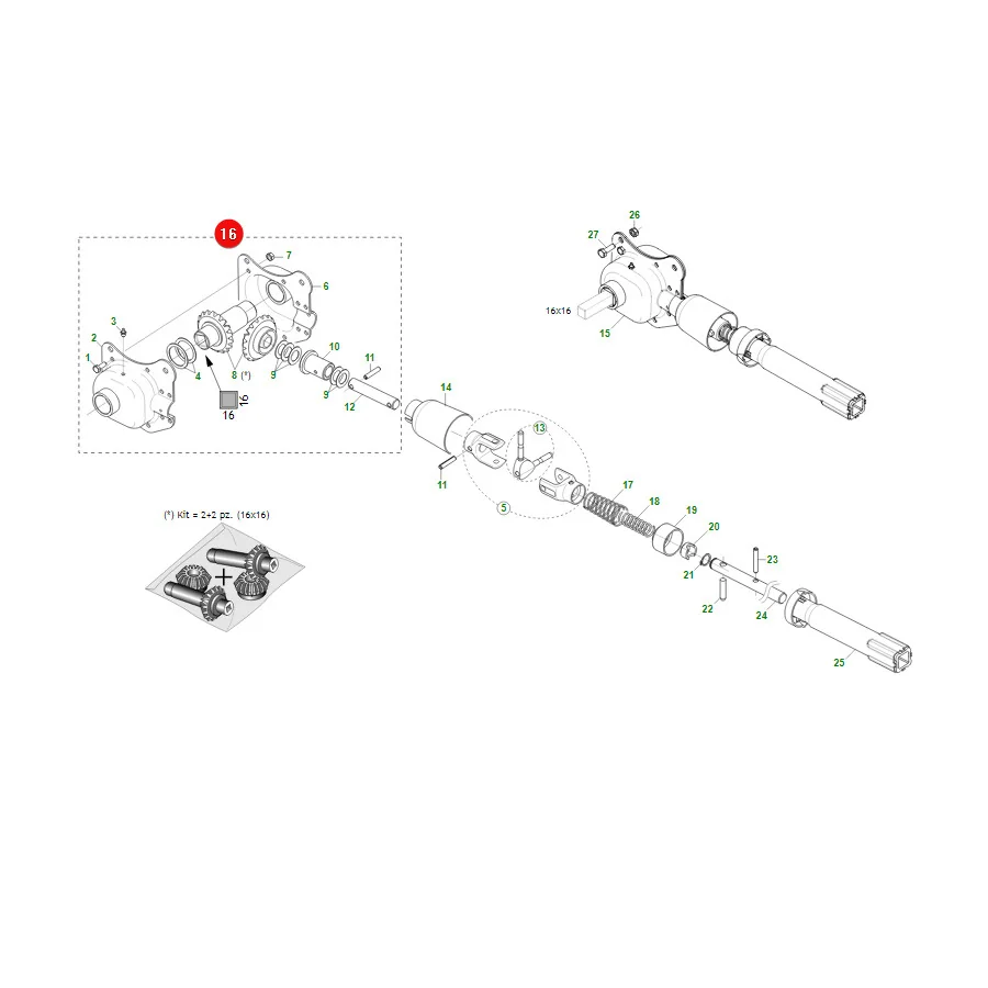 Maschio Gaspardo - G16033200R - Winkelgetriebe