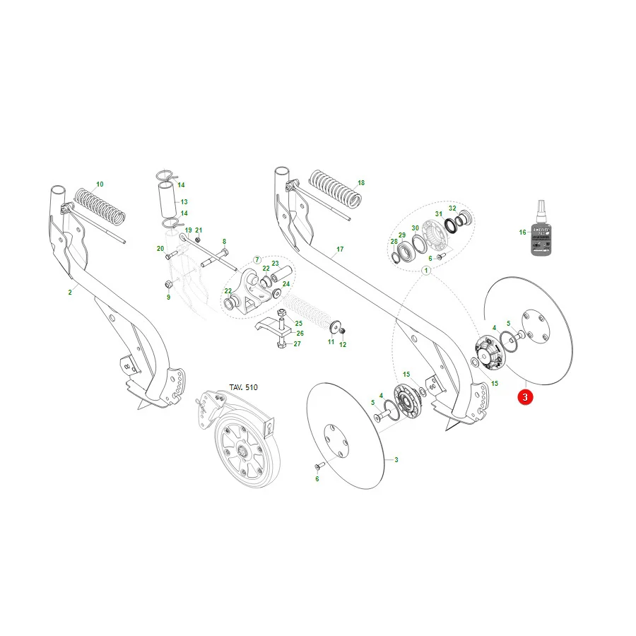 Maschio Gaspardo - G16043090R - Scheibenschar