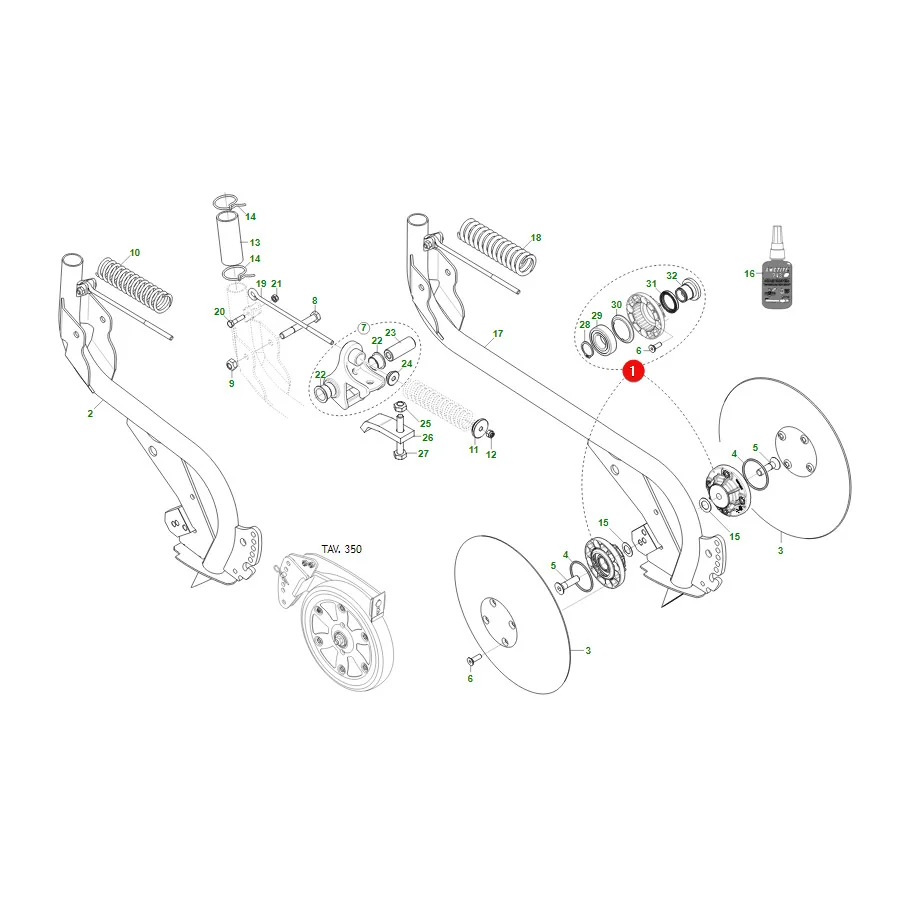 Maschio Gaspardo - G16248851R - Scheibennabe