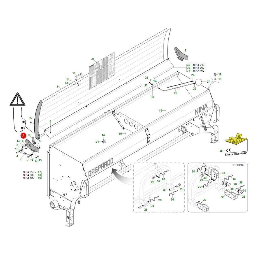 Maschio Gaspardo - G16315450R - Drehbügel