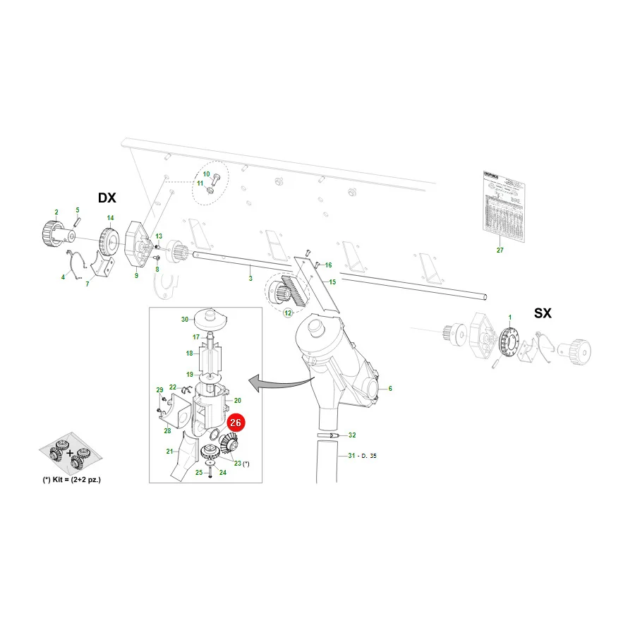 Maschio Gaspardo - G18701500R - Unterlegscheibe