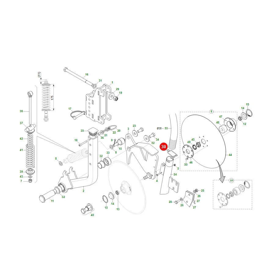 Maschio Gaspardo - G18903911R - Sperrfeder