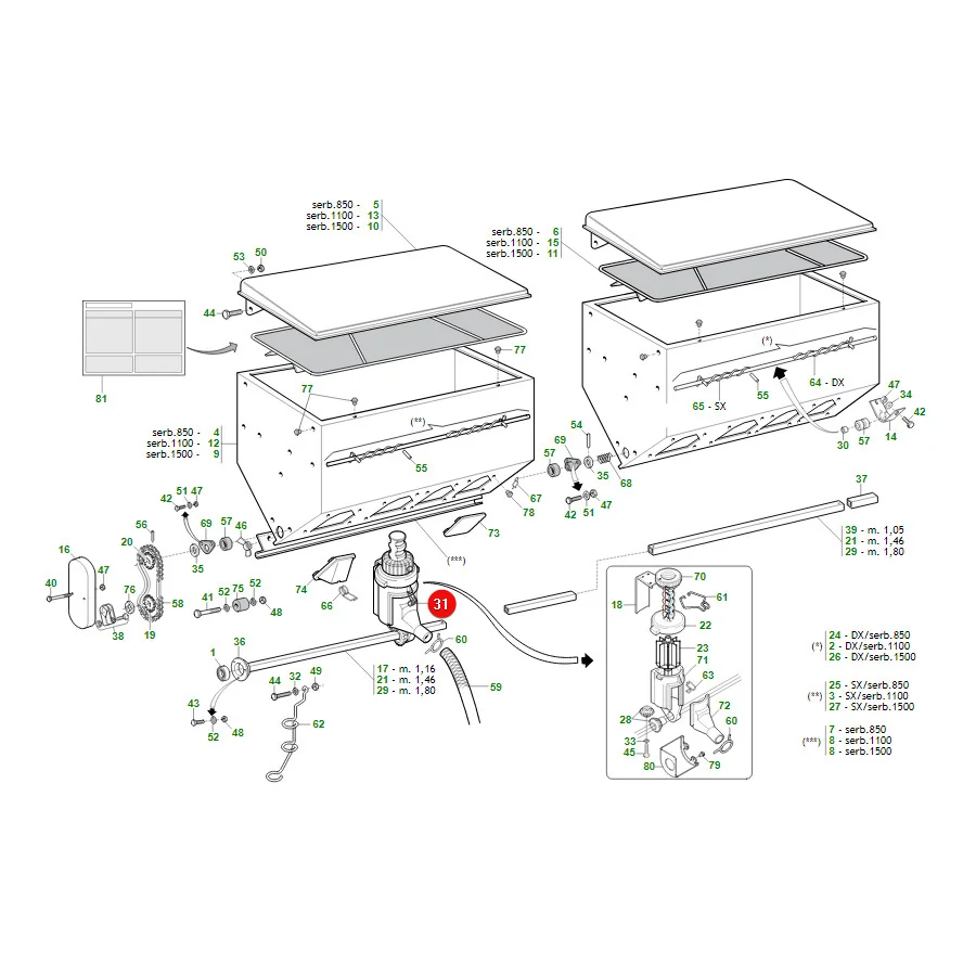 Maschio Gaspardo - G20880044R - Düngerstreuer