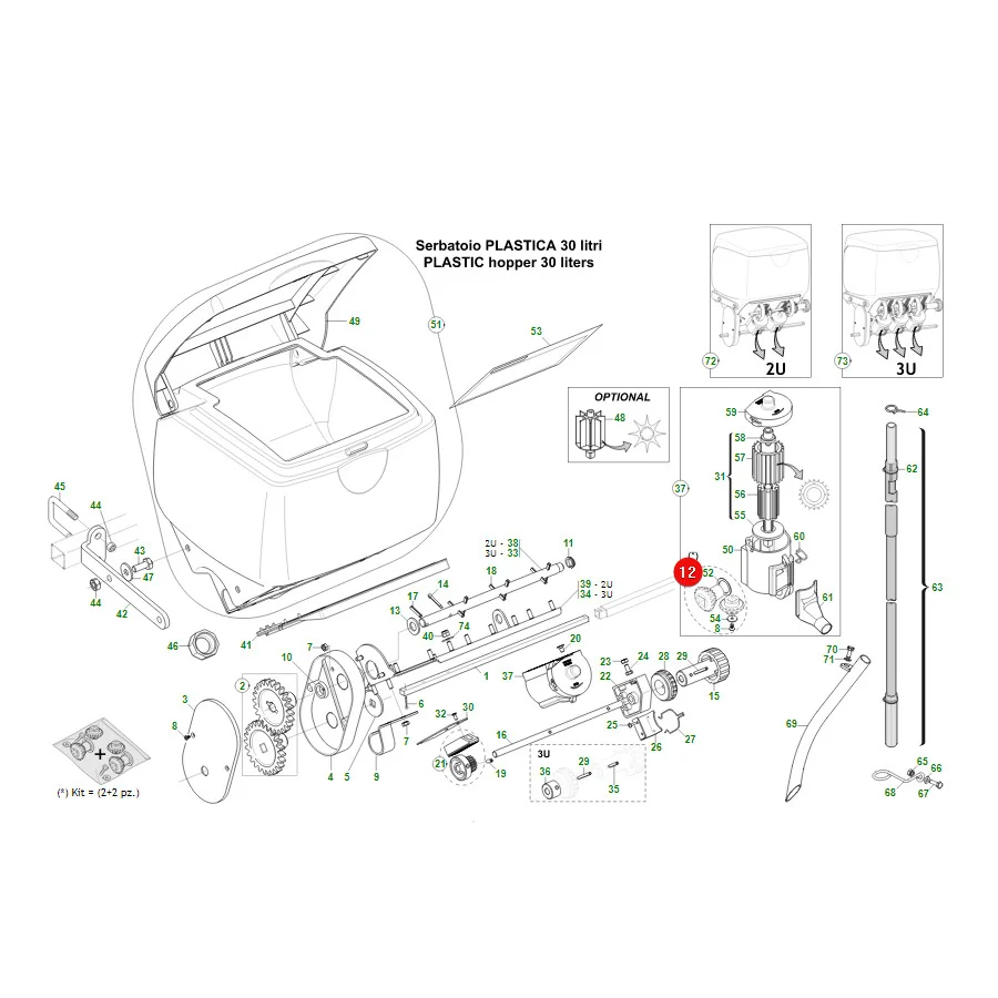 Maschio Gaspardo - G20890211R - Zahnradsatz