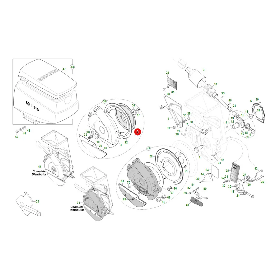 Maschio Gaspardo - G22230037R - Säeinheitenabdeckung