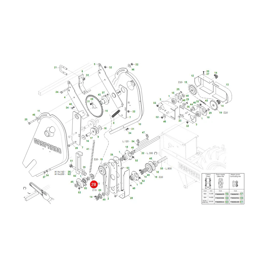 Maschio Gaspardo - G22250006R - Zahnrad Z10