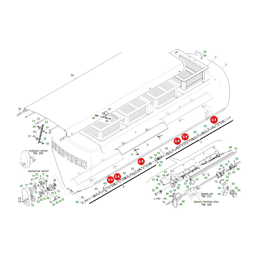 Maschio Gaspardo - G65336065R - Linke Feder