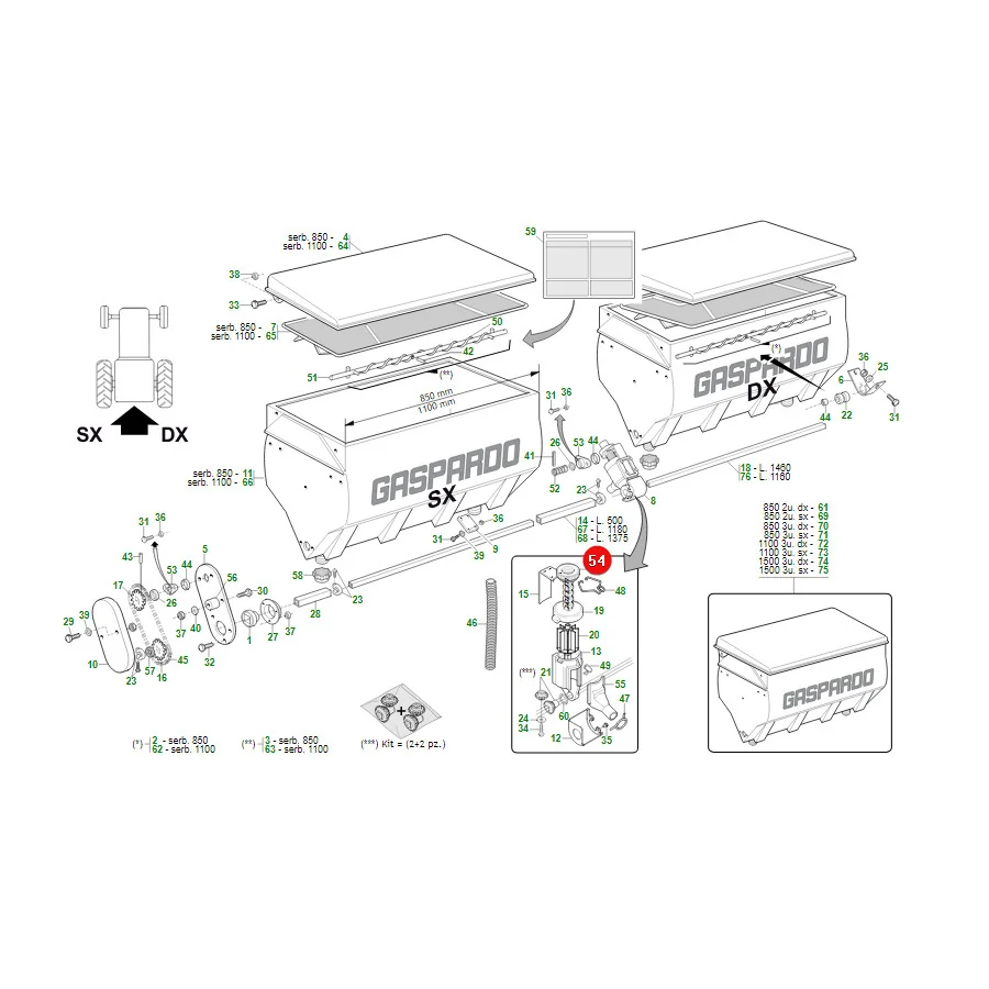 Maschio Gaspardo - G66248125R - Einstellmutter