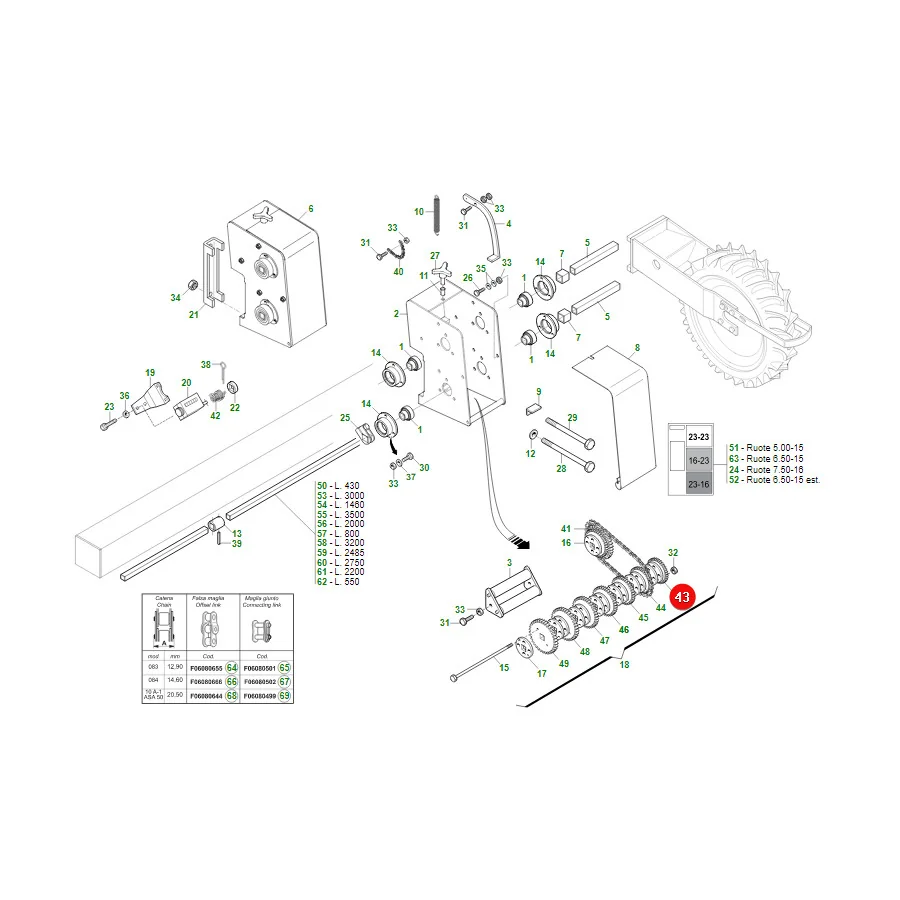 Maschio Gaspardo - G66248162R - Zahnrad Z17