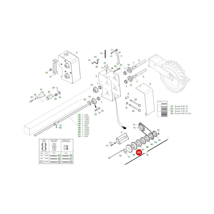 Maschio Gaspardo - G66248167R - Zahnrad Z22