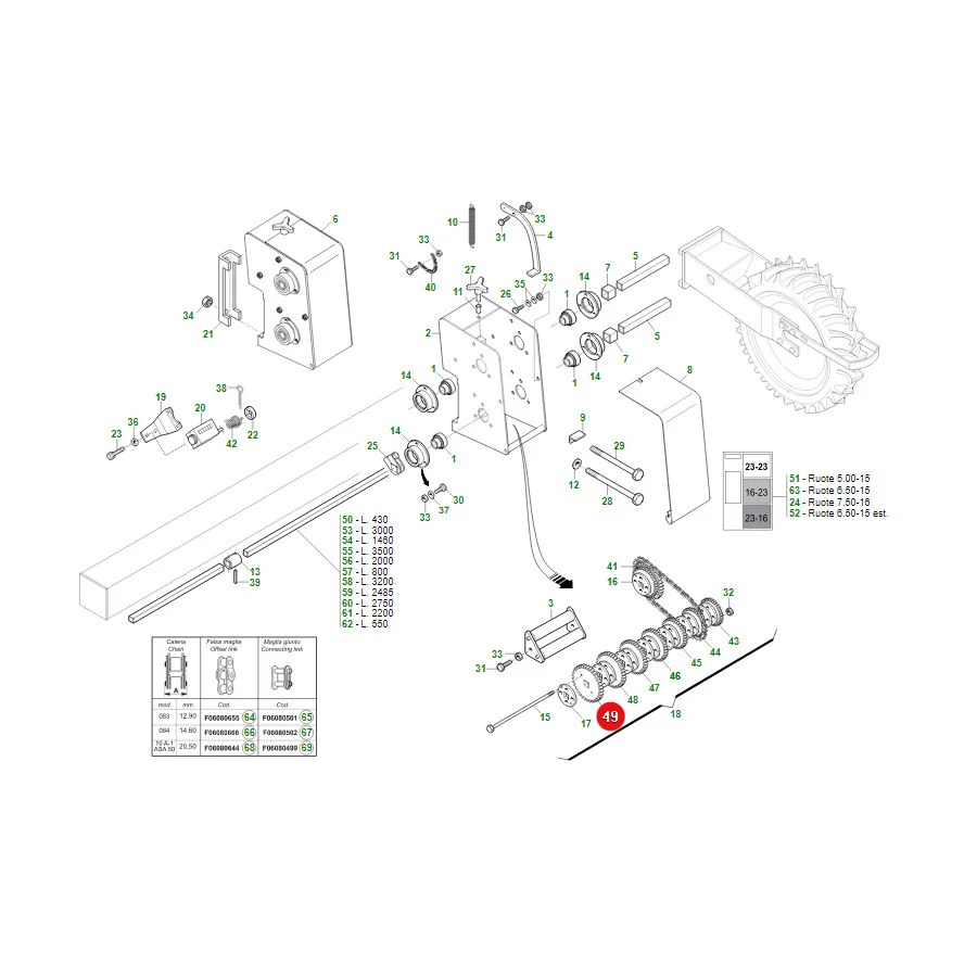 Maschio Gaspardo - G66248168R - Zahnrad Z23