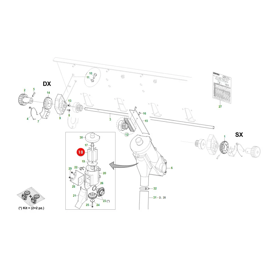 Maschio Gaspardo - G66248172R - Verteilerteiler