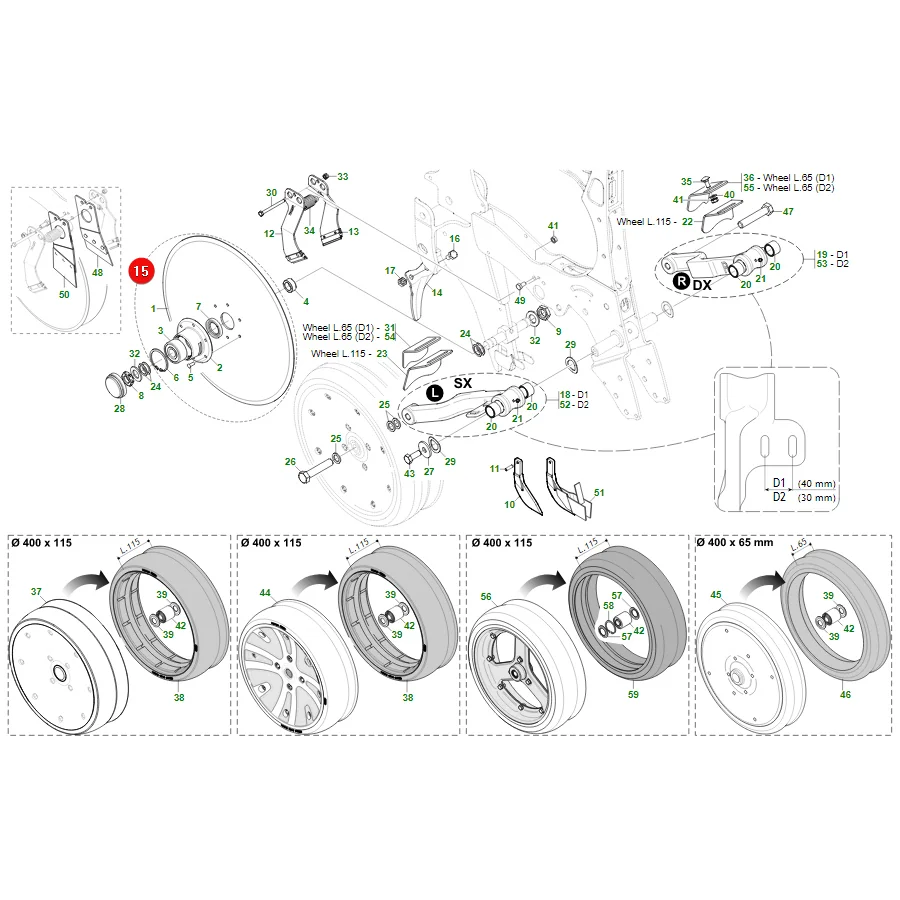Maschio Gaspardo - GSG17722612R - Komplettes Scheibenschar G17722613R