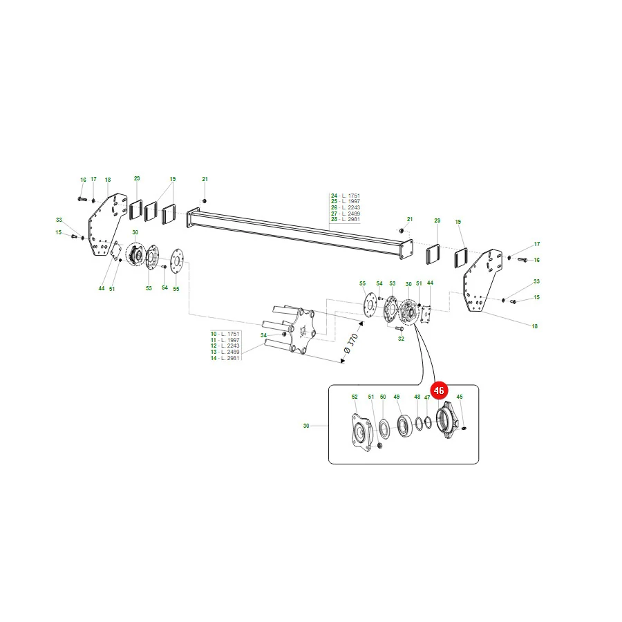 Maschio Gaspardo - M23400439R - Lagergehäuse H42