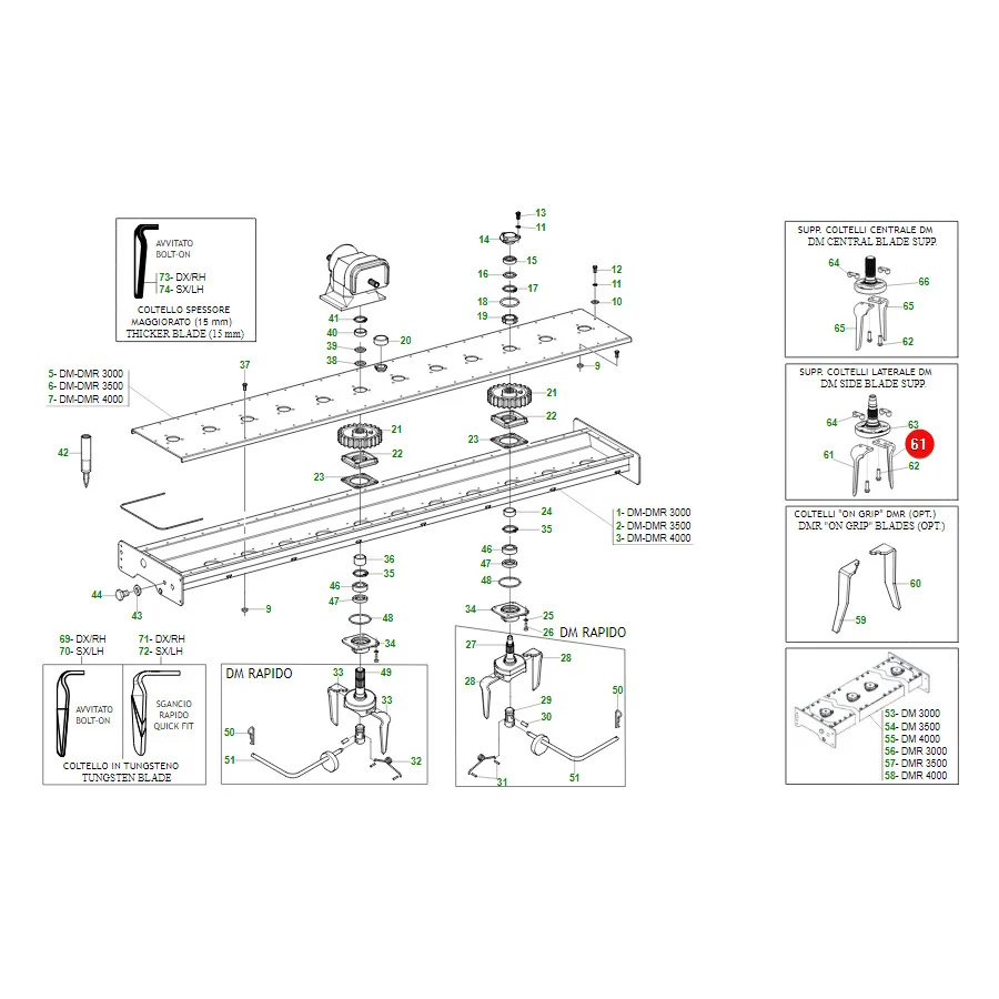 Maschio Gaspardo - M36100210R - Rechter Zahn