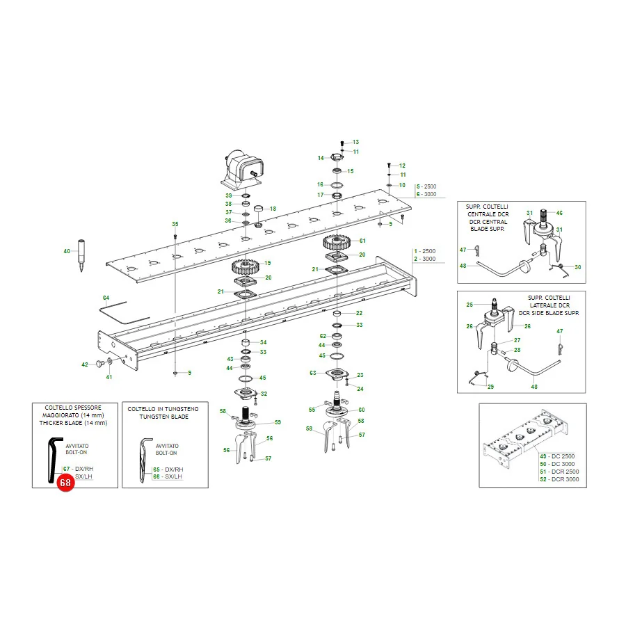 Maschio Gaspardo - M38100223R - linker Zahn 14 mm