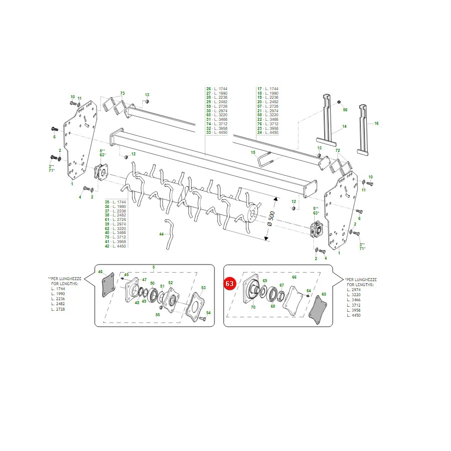 Maschio Gaspardo - M43400468R -  Wellenlager