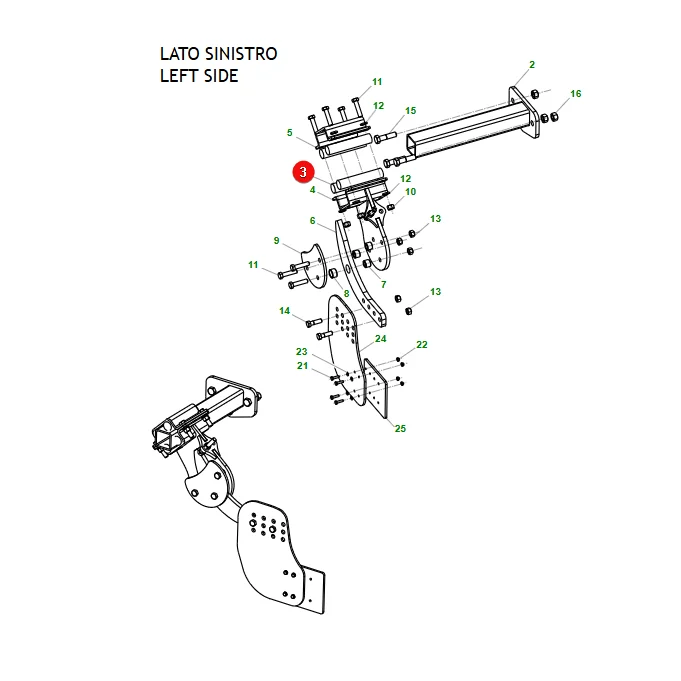 Maschio Gaspardo - M65700378R - Gummi-Stoßdämpfer 180 mm