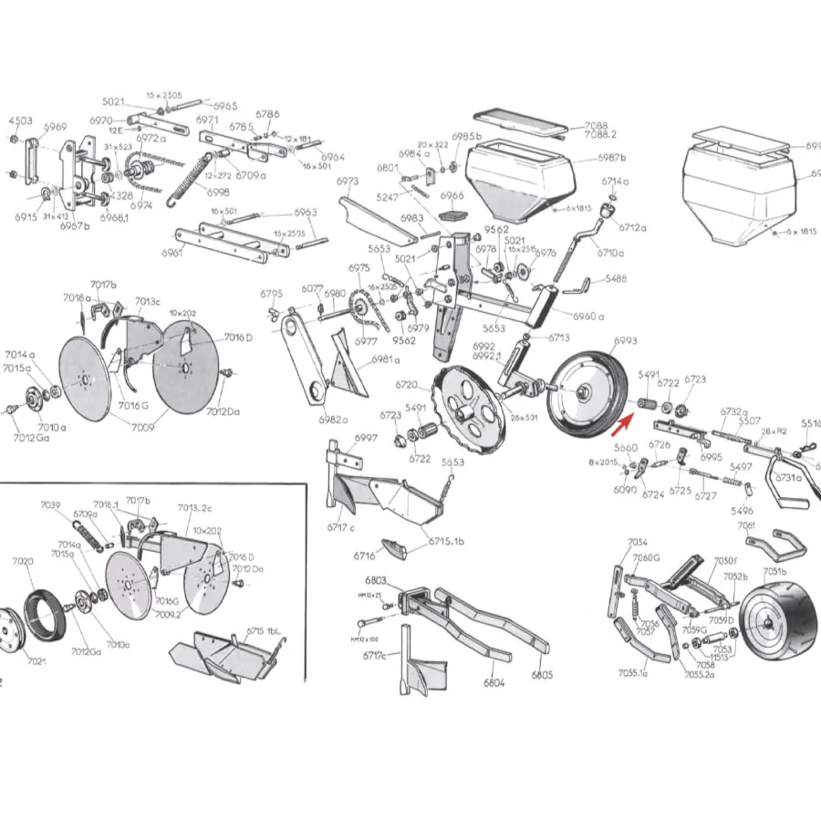 Monosem - MN10161013 - Andruckrad-Rollenlager