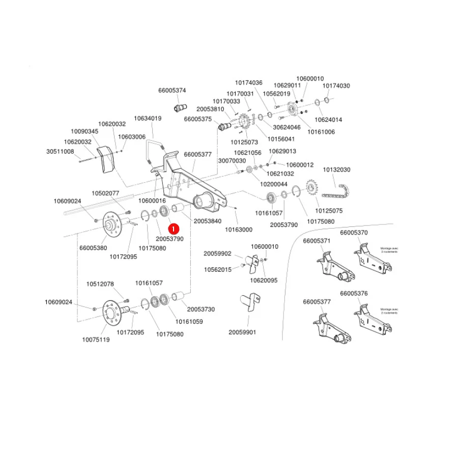 Monosem - MN10161059 - Lager ohne Deckscheibe 6008 2RS