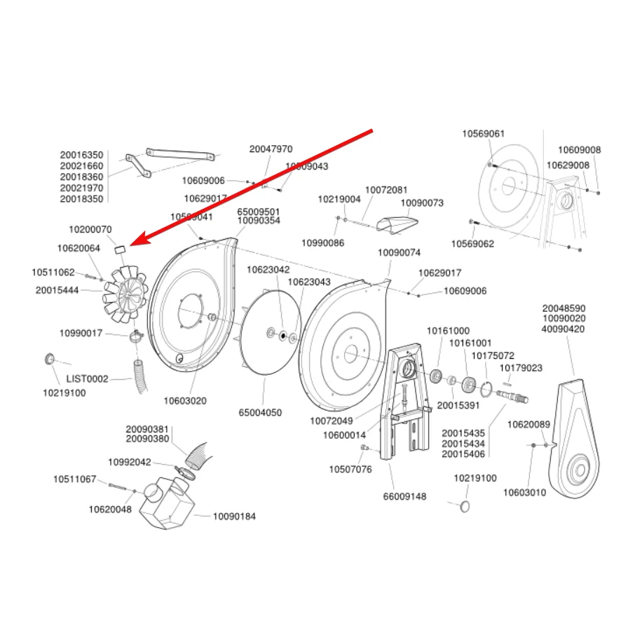 Monosem - MN10200070 - Turbinenauslassdeckel STD