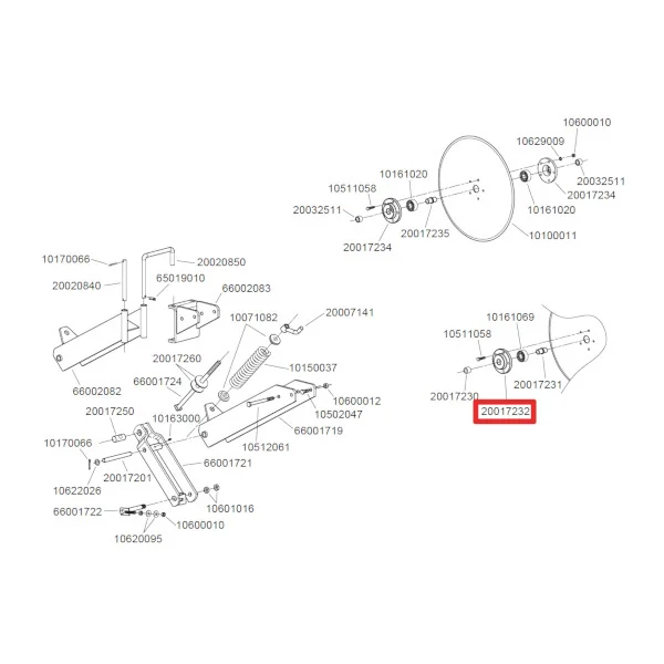 Monosem - MN11512 - Nabe der Scheibenschar für die Hackmaschine 41017232