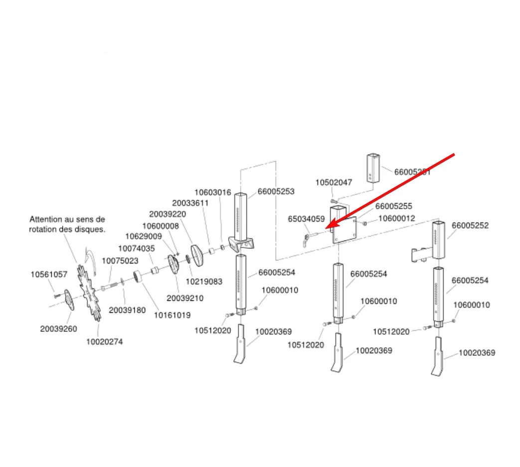 Monosem - MN65034059 - Stift D10 des Schaberträgers