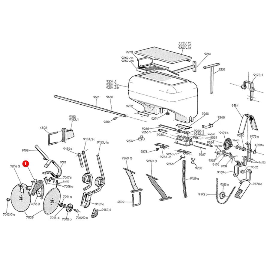 Monosem - MN65101868 - Düngersämaschinen-Scheibeneggenkörper