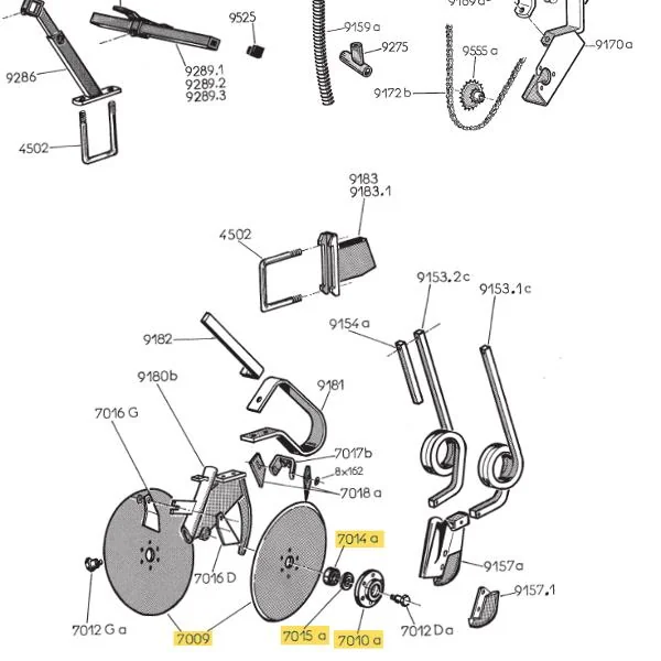 Monosem - MN65209900 - 350 mm Scheibeneggenscheibe für Düngersämaschine mit Nabe 7009-1a